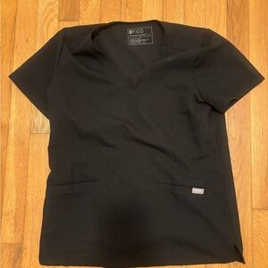 FIGS Women’s Black V-Neck Scrub Top